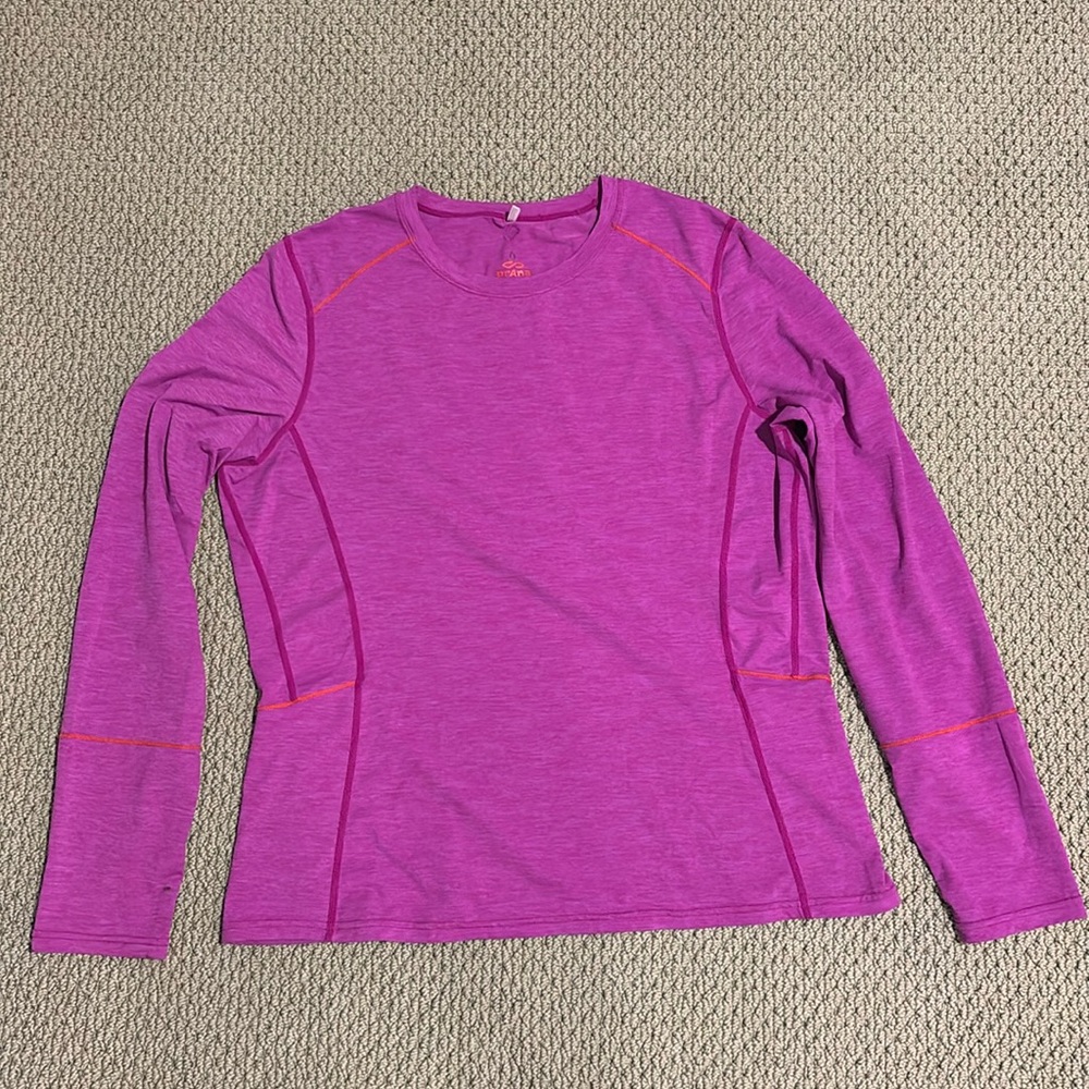 Prana Long Sleeve Athletic Purple Workout Athleisure Top